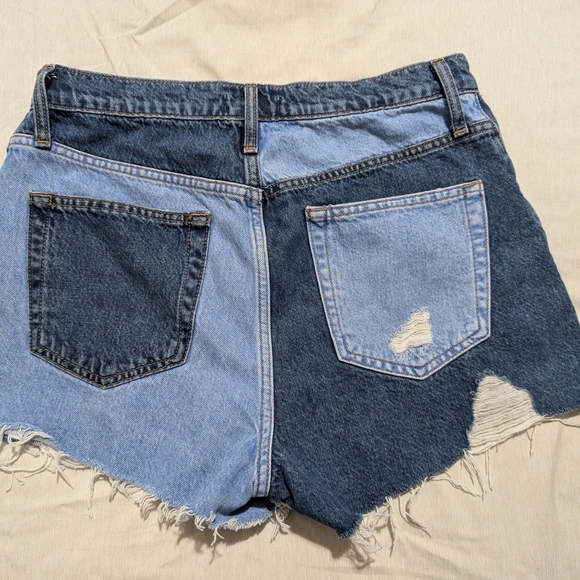 🛍️4 For $15🛍Denim Forever 21 Blue and Jean Shorts Distressed Design 90s Shorts - Picture 7 of 12